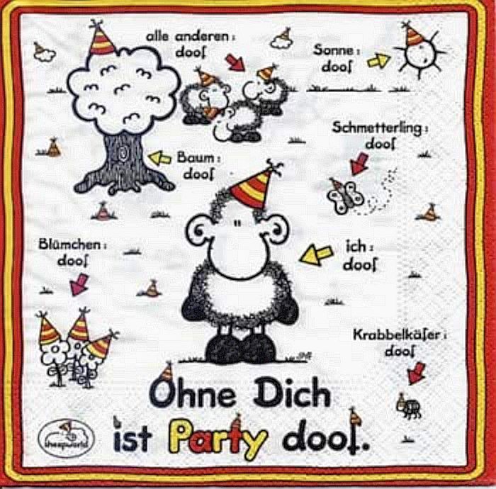 Wunderschöne Servietten OHNE DICH IST PARTY DOOF 1614 eBay